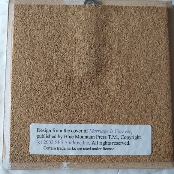 NEW CERAMIC TRIVET WITH COUPLE WALKING HAND-IN-HAND BENEATH THE MOON AND STARS - Picture 5 of 5